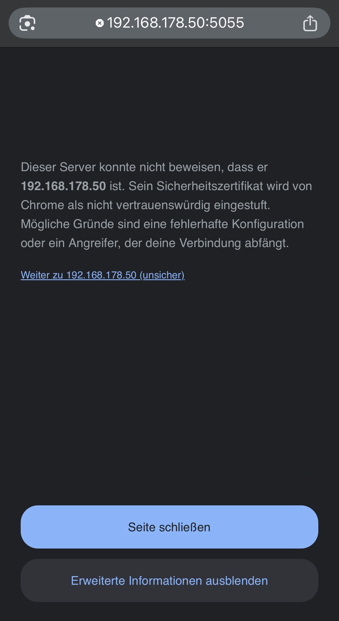 Safari (iOS) — step 2